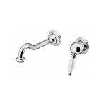 Gattoni rubinetteria - mitigeur lavabo mural avec corps encastrable gattoni orta 2737 / 27c0. old chrom� ...