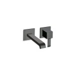 Cristina ondyna - mitigeur pour lavabo mural saillie 18 cm blackmat quadri qm27713