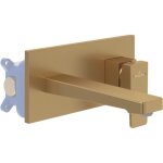 Villeroy&boch - mitigeur lavabo mural villeroy et boch architectura square avec vidage push open or bross ...