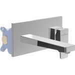 Villeroy&boch - mitigeur lavabo mural villeroy et boch architectura square avec vidage push open chrome ...