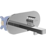Villeroy&boch - mitigeur lavabo mural villeroy et boch architectura avec vidage push open chrome + corps ...