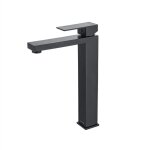 Mitigeur de lavabo noir robinet lavabo haut pour vasque robinet salle de bain en acier inox mitigeur ...