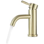 Mitigeur de lavabo robinet de lavabo eau chaude et froide mitigeur lavabo or bross� - a1
