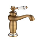 Mitigeur lavabo rousseau marple vieux bronz� - cartouche c�ramique et a�rateur r�ducteur de d�bit