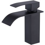 Aquasup - mitigeur lavabo et vasque salle de bain noir chaude et froide rglable style cascade m