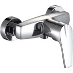 Mitigeur monocommande, robinet � montage mural, raccord filet� pour flexible en 1 / 2', rosaces m�tal ...