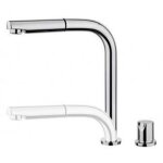 Mitigeur - teka - auk 983 - bec pivotant - sous - fen�tre extractible - gris chrom� - pour �vier