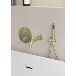 Mitigeur thermostatique de baignoire � encastrer dor� bross� - corbeau