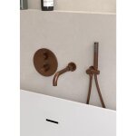 Kroos � - mitigeur thermostatique de baignoire � encastrer or rose bross� - corbeau