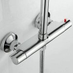 Mitigeur thermostatique de douche 2 sorties haute et basse obinet mélangeur anti - brûlure en laiton ... Mitigeur thermostatique de douche 2 sorties haute et basse obinet mélangeur anti - brûlure en laiton ...