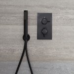 Hudson reed ? colonne de douche thermostatique encastrable noir mat ? mitigeur laiton avec douchette ...