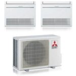 Mitsubishi electric - dual r�versible air conditioner mfz - kt25 (floor) 9 + 9 avec mxz - 2f53vf r - ...