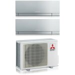 Mitsubishi electric dual split rversible climatiseur srie kirigamine zen silver msz - ef 9 + 9 avec ...