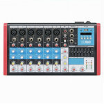 Mixeur audio 8 canaux avec �galiseur, 4 micros, xlr, fant�me + 48 v, usb, �cran mp3, maxtech mix - 8ch ...