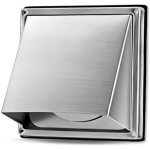 Mk - grille d'a�ration en acier inoxydable 100 mm - r�sistante aux intemp�ries avec clapet anti - retour ...