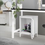 Armoire de classement, 40x30x57, 5cm, blanc, en acier, classeur de bureau avec 4 pieds amovibles, petite ...