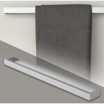 Ml - design - porte - serviettes sans perage, autocollante, 60 cm, argent, acier inox, range - serviettes ...