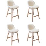Mob - in - lot de chaises d'îlot et bar en chêne et assise tissus bouclette 65cm Mob - in - lot de chaises d'îlot et bar en chêne et assise tissus bouclette 65cm