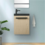 Mob - in - ensemble lave - mains suspendu nevada avec robinet noir