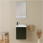 Ensemble lave - mains suspendu avec miroir tablette