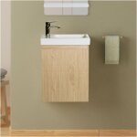 Meuble lave - mains suspendu avec vasque cramique