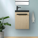 Meuble lave - mains suspendu nevada avec poign�e porte serviette