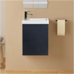 Meuble lave - mains suspendu avec vasque c�ramique