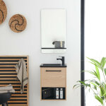 Mob - in - ensemble lave - mains avec niche, robinet et miroir tablette Mob - in - ensemble lave - mains avec niche, robinet et miroir tablette