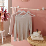 Penderie murale bois et m�tal blanc 100cm