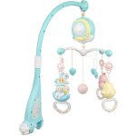 Mobile musical b�b�, avec lumi�res et musique, fonction de temporisation, cadeau pour nouveau n�e, bleu ...