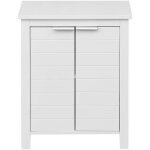 Mobili rebecca - rebecca mobili armoire de salle de bains moderne � 2 portes et 2 �tag�res, en bois blanc, ...