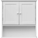 Mobili rebecca - rebecca mobili armoire de salle de bain murale en bois blanc avec 2 portes et 1 tagre ...
