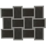 Mobili rebecca - rebecca mobili cadre photo p�le - m�le 12 photos bois marron vintage 47x60x1, 2