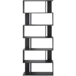 Mobili rebecca - rebecca mobili etag�re biblioth�que moderne bois noir 6 etag�res 190x60x24