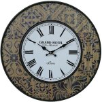 Mobili rebecca - rebecca mobili grande horloge murale blanche bleue mdf metal pour cuisine salon