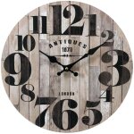 Mobili rebecca - rebecca mobili horloge murale mdf noir brun cuisine salon 33, 8x33, 8x4