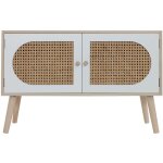 Mobili rebecca - rebecca mobili meuble de salon buffet en bois 2 portes blanc marron style scandinave ...