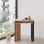 Mobili rebecca - tables basses rebecca mobili akad 53x51x29, 5 panneau de particules fer ch�ne clair ...
