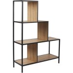 Mobilibrico - etag�re escalier en m�tal et bois edison 80 x 30 x 112 cm