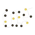 Guirlande lumineuse led 'boule' 360cm noir & or