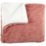 Mobilibrico - plaid imitation fourrure rose sherpa 140x200 - home deco factory