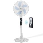 Mobilibrico - ventillateur 50w - oscillant  80 - minuterie - tlcommande blanc