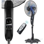 Mobilibrico - ventillateur oscillant  80 - minuterie - tlcommande - noir