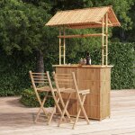 Mobilier de bar 3 pcs bambou vidaxl