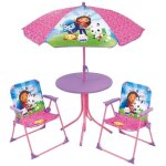 Mobilier de jardin - fun house - salon de jardin gabby et la maison magique table 46 x 46 cm 2 chaises ...