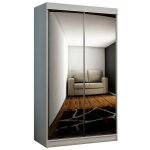 Mobilier1 - armoire dover 102, blanc, 200x100x62cm, portes d'armoire: coulissantes, nombre d'tagres: ...