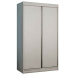 Mobilier1 - armoire dover 104, blanc, 200x100x62cm, portes d'armoire: coulissantes, nombre d'tagres: ...