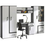 Chambre enfant complète aviseve 108, anthracite + blanc Chambre enfant complète aviseve 108, anthracite + blanc