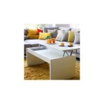 Mobimarket - table basse avec plateau relevable 102 cm blanche