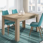 Mobimarket - table de salle � manger extensible, couleur ch�ne canadien, dimensions 140 x 78 x 90 cm
